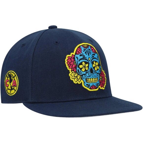 Fan Ink Liga MX Club America Day of the Dead Sugarskull Sugar Skull CA Hat Cap - Picture 2 of 5